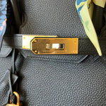 Hermes Handbag Hermes Birkin 30 Veau Togo Leather Black Gold Plated 2022 U - Redeluxe