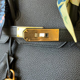 Hermes Handbag Hermes Birkin 30 Veau Togo Leather Black Gold Plated 2022 U - Redeluxe