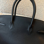 Hermes Handbag Hermes Birkin 30 Veau Togo Leather Black Gold Plated 2022 U - Redeluxe