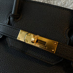 Hermes Handbag Hermes Birkin 30 Veau Togo Leather Black Gold Plated 2022 U - Redeluxe