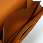 Hermes Handbag Hermes Constance 18 Abricot Veau Evercolor Leather Palladium Plated Orange - Redeluxe