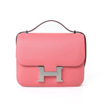 Hermes Handbag Hermes Constance 18 Rose Azalee Evercolor PHW C Stamp - Redeluxe