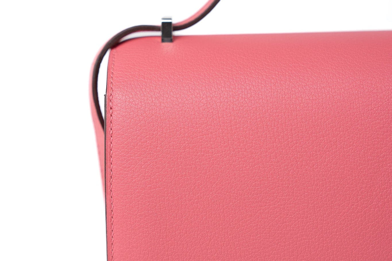 Hermes Handbag Hermes Constance 18 Rose Azalee Evercolor PHW C Stamp - Redeluxe