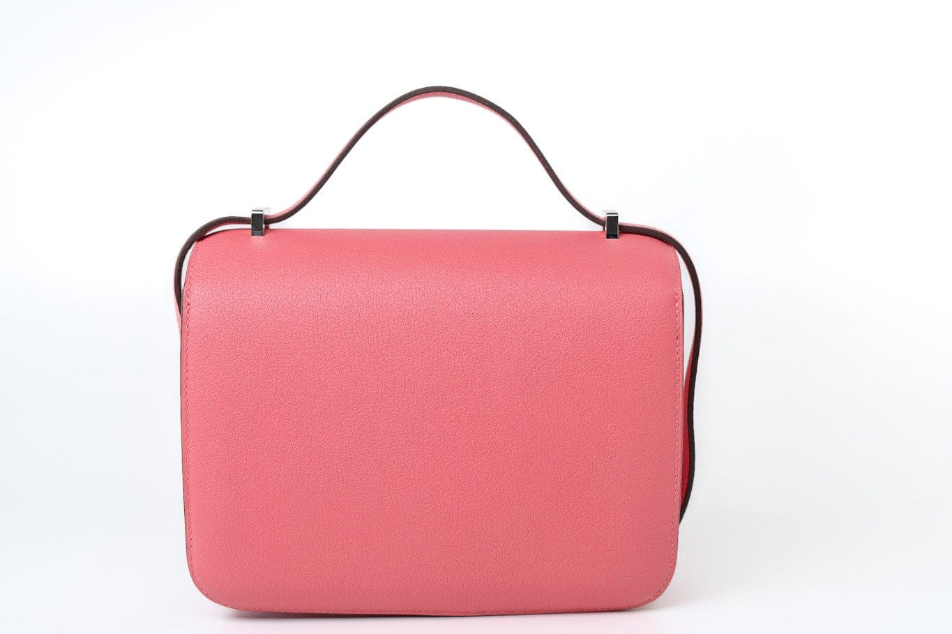 Hermes Handbag Hermes Constance 18 Rose Azalee Evercolor PHW C Stamp - Redeluxe