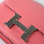 Hermes Handbag Hermes Constance 18 Rose Azalee Evercolor PHW C Stamp - Redeluxe
