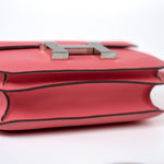 Hermes Handbag Hermes Constance 18 Rose Azalee Evercolor PHW C Stamp - Redeluxe