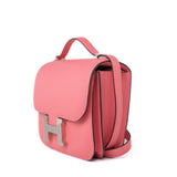 Hermes Handbag Hermes Constance 18 Rose Azalee Evercolor PHW C Stamp - Redeluxe