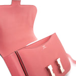 Hermes Handbag Hermes Constance 18 Rose Azalee Evercolor PHW C Stamp - Redeluxe