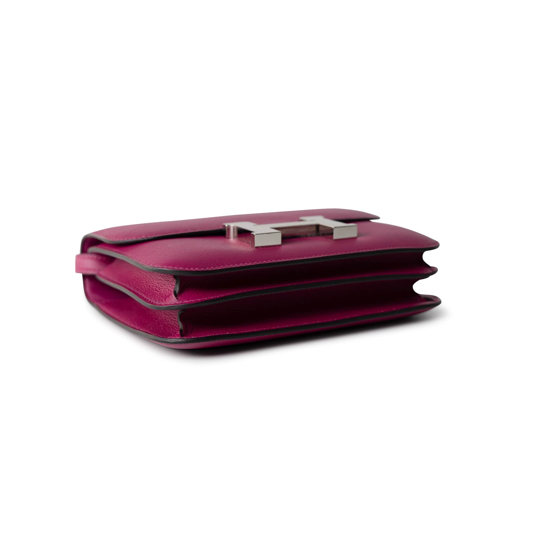 Hermes Constance 18 Rose Pourpre Chèvre Leather Palladium Hardware