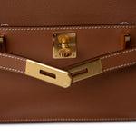 Hermes Handbag Hermes Jypsiere Mini Gold Evercolor / Wooly Strap Gold Plated B Stamp - Redeluxe