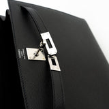 Hermes Handbag Hermes Kelly 25 Black Veau Epsom Leather Palladium Plated 2021 Z - Redeluxe