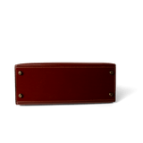 Hermes Handbag Hermes Kelly 28 Box Calfskin Rouge H Goldplated T Stamp - Redeluxe