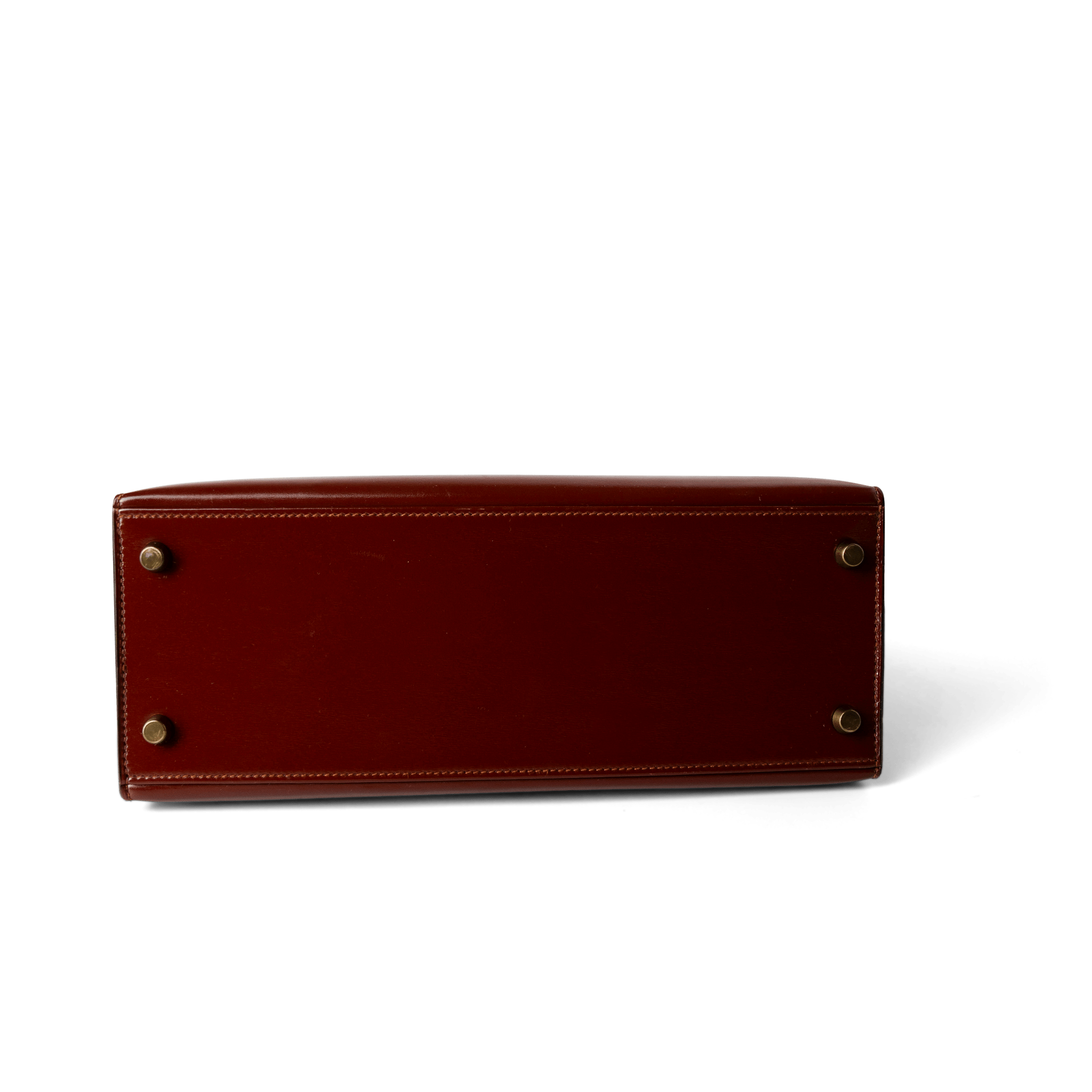 Hermes Handbag Hermes Kelly 28 Box Calfskin Rouge H Goldplated T Stamp - Redeluxe