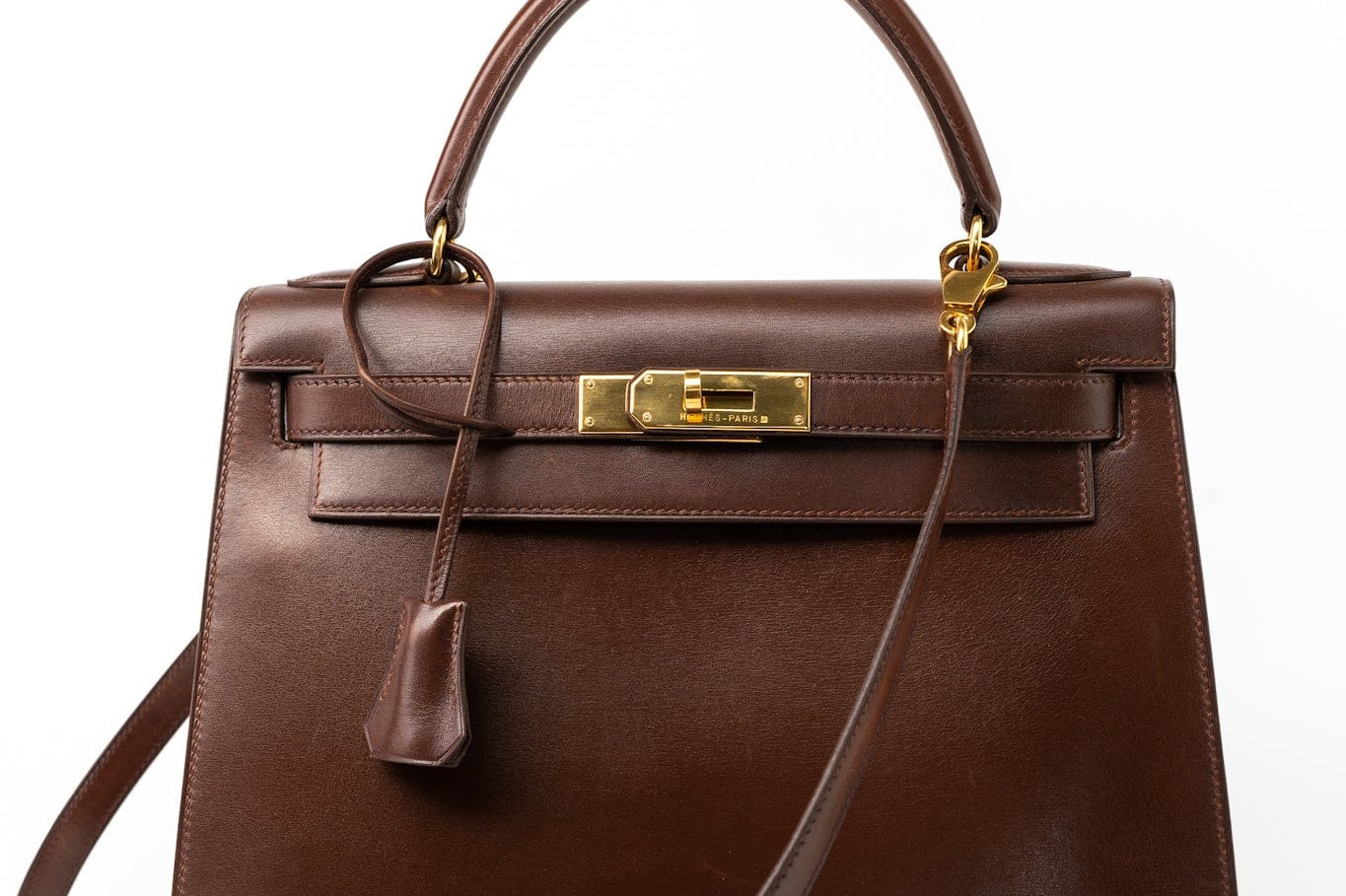 Hermès Kelly 28 Courchevel Chocolat Gold Metal Fittings X Stamp