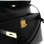 Hermes Handbag Hermes Kelly 28 Veau Epsom Leather Black with Gold Plated Hardware 2019 D - Redeluxe