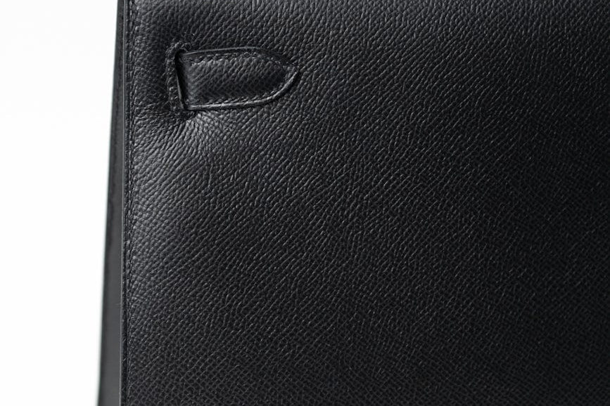 Hermes Handbag Hermes Kelly 28 Veau Epsom Leather Black with Gold Plated Hardware 2019 D - Redeluxe