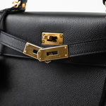 Hermes Handbag Hermes Kelly 28 Veau Epsom Leather Black with Gold Plated Hardware 2019 D - Redeluxe