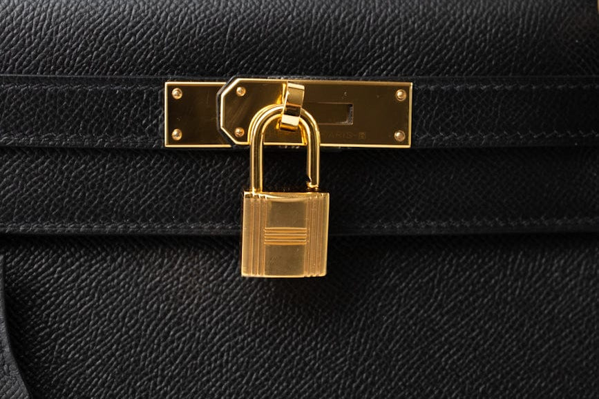 Hermes Handbag Hermes Kelly 28 Veau Epsom Leather Black with Gold Plated Hardware 2019 D - Redeluxe