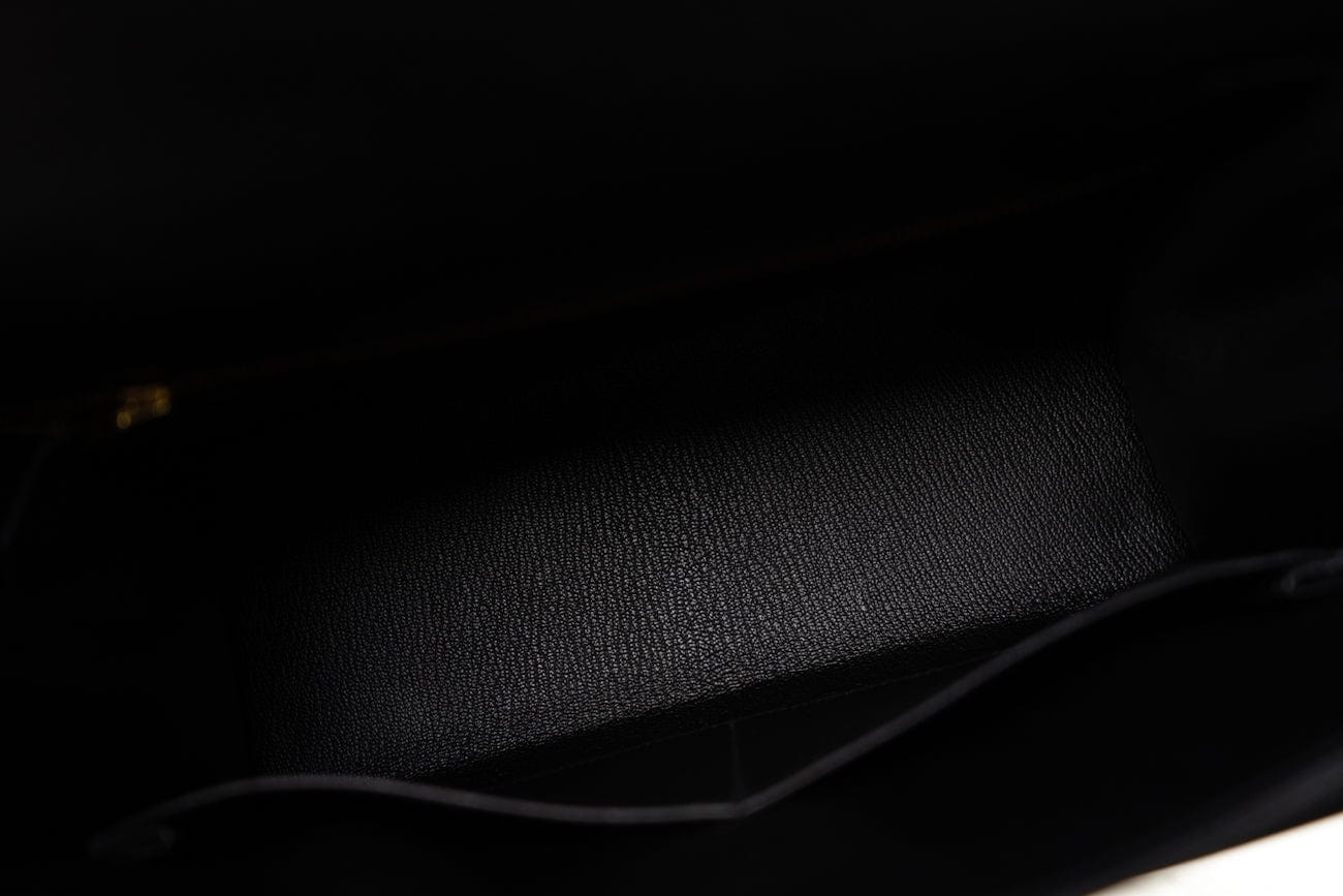 Hermes Handbag Hermes Kelly 28 Veau Epsom Leather Black with Gold Plated Hardware 2019 D - Redeluxe