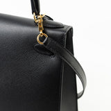 Hermes Handbag Hermes Kelly 28 Veau Epsom Leather Black with Gold Plated Hardware 2019 D - Redeluxe