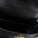 Hermes Handbag Hermes Kelly 28 Veau Epsom Leather Black with Gold Plated Hardware 2019 D - Redeluxe