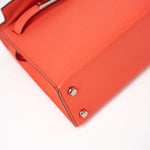 Hermes Handbag Hermes Kelly Mini II Rose Texas Veau Epsom Leather Palladium plated 2021 Z - Redeluxe