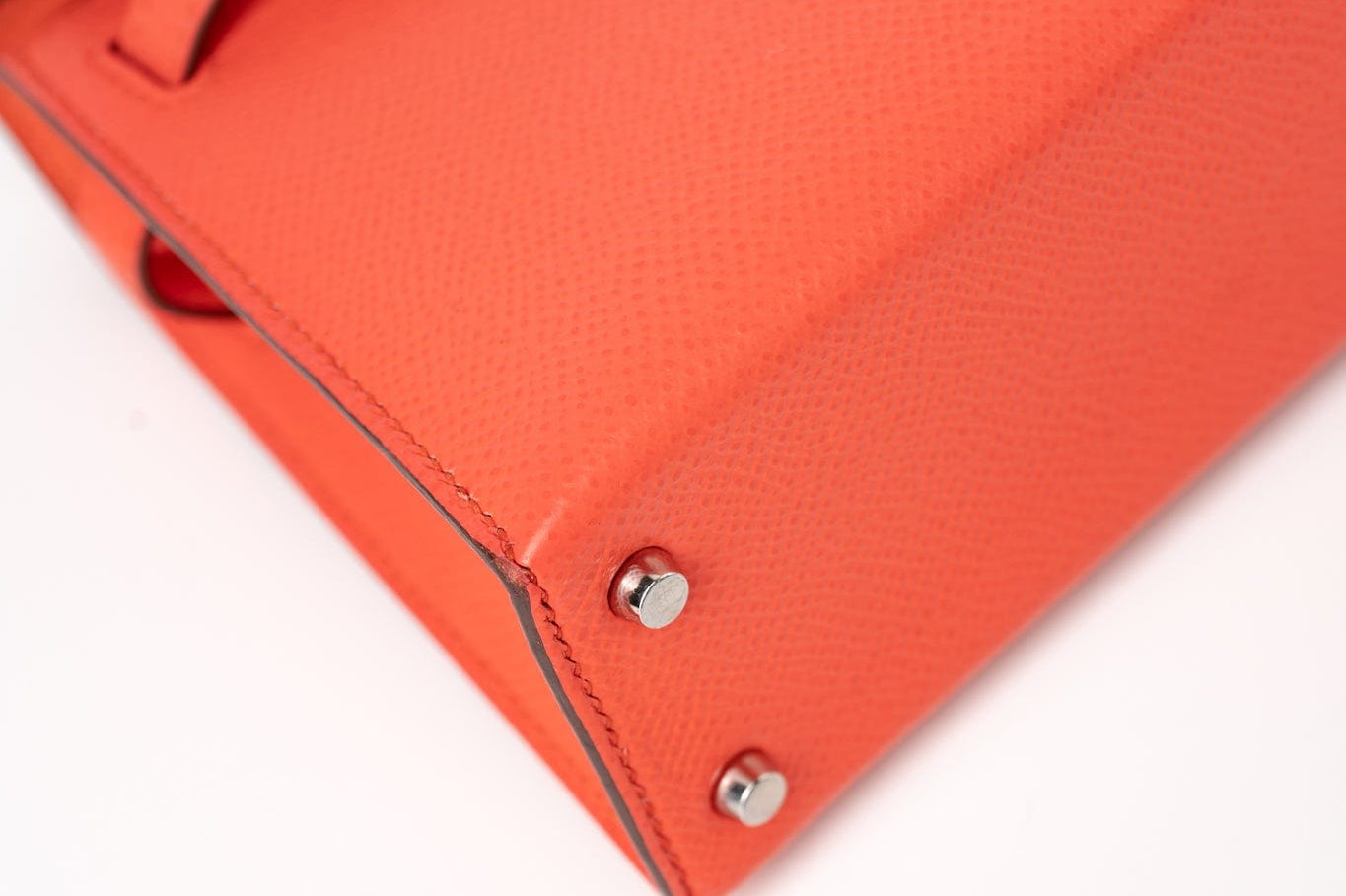 Hermes Handbag Hermes Kelly Mini II Rose Texas Veau Epsom Leather Palladium plated 2021 Z - Redeluxe