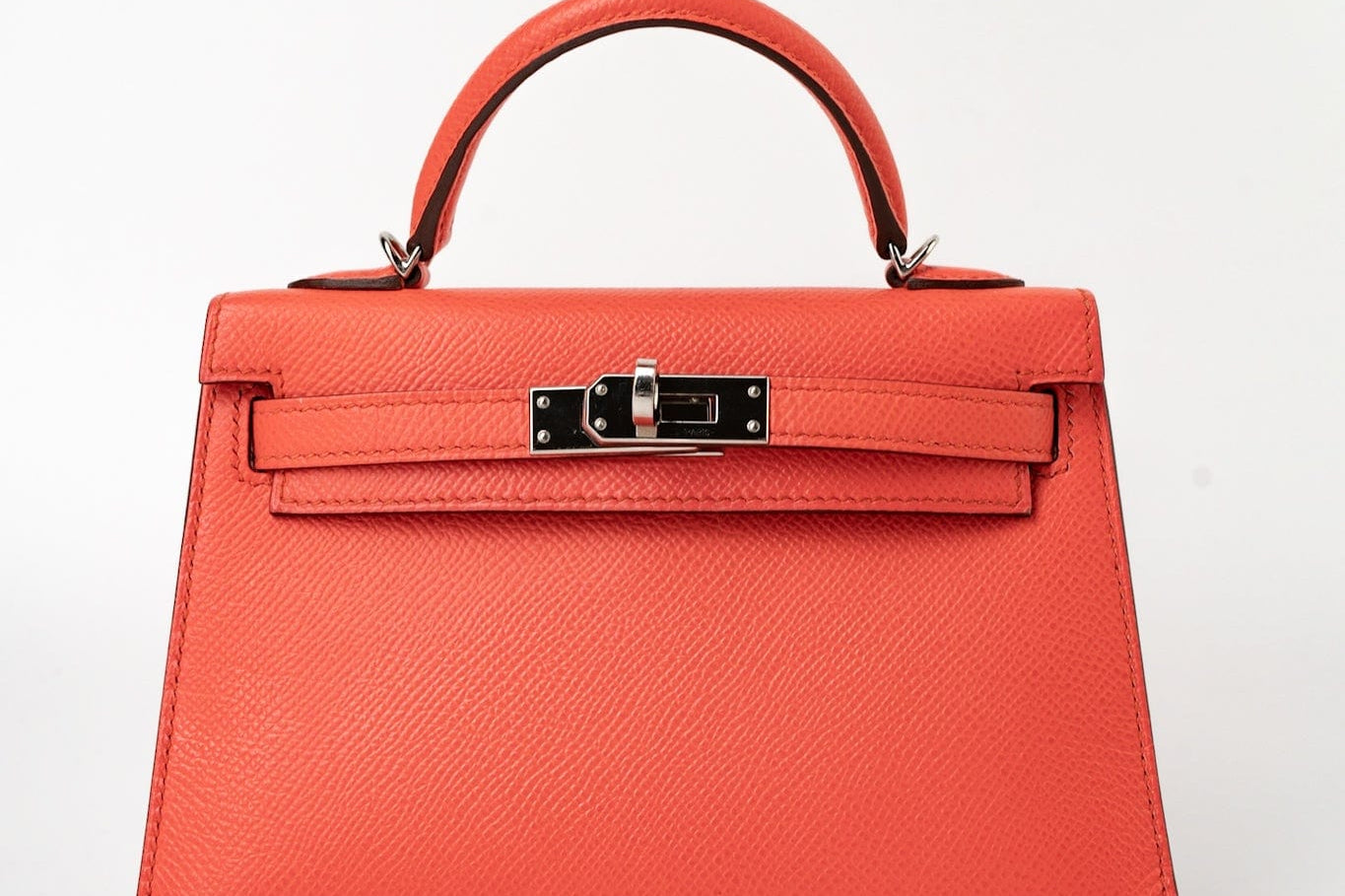 Hermes Handbag Hermes Kelly Mini II Rose Texas Veau Epsom Leather Palladium plated 2021 Z - Redeluxe