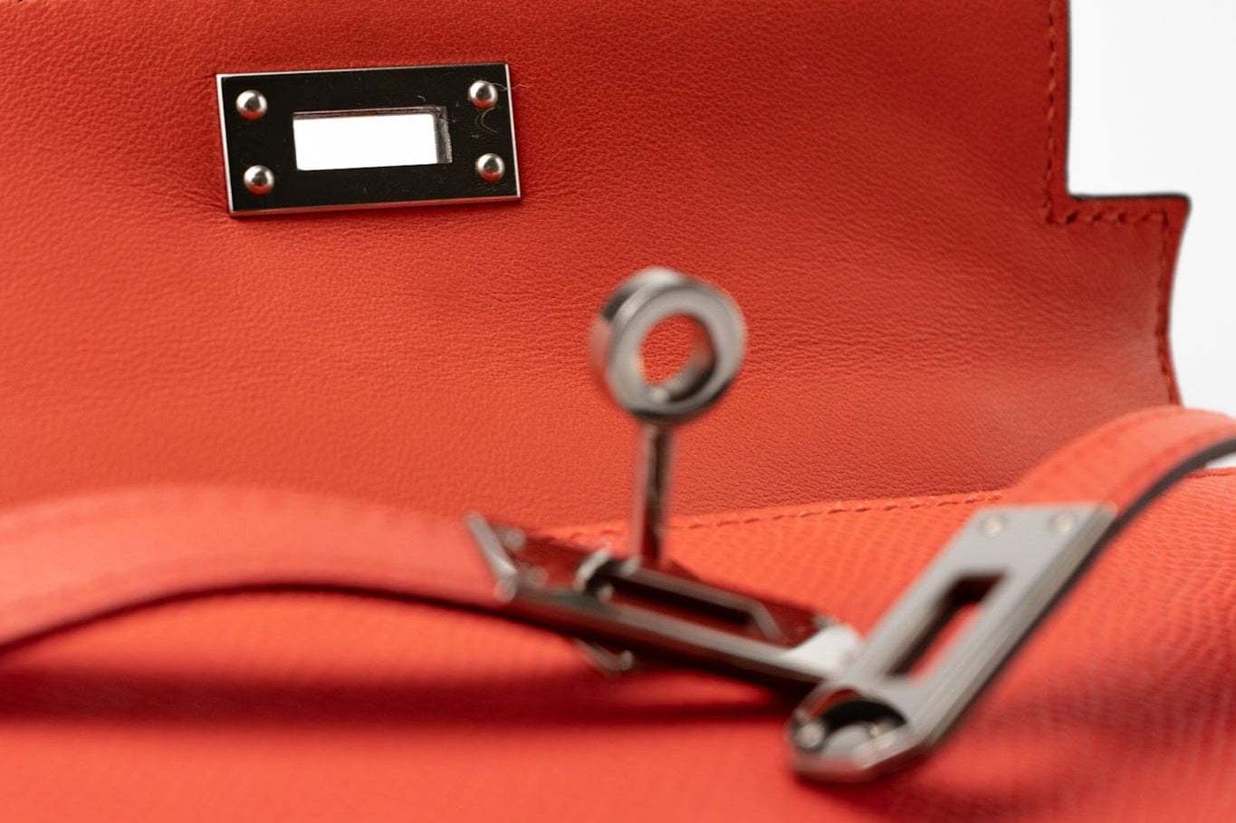 Hermes Handbag Hermes Kelly Mini II Rose Texas Veau Epsom Leather Palladium plated 2021 Z - Redeluxe
