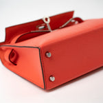 Hermes Handbag Hermes Kelly Mini II Rose Texas Veau Epsom Leather Palladium plated 2021 Z - Redeluxe