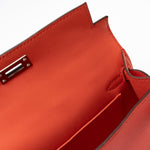 Hermes Handbag Hermes Kelly Mini II Rose Texas Veau Epsom Leather Palladium plated 2021 Z - Redeluxe
