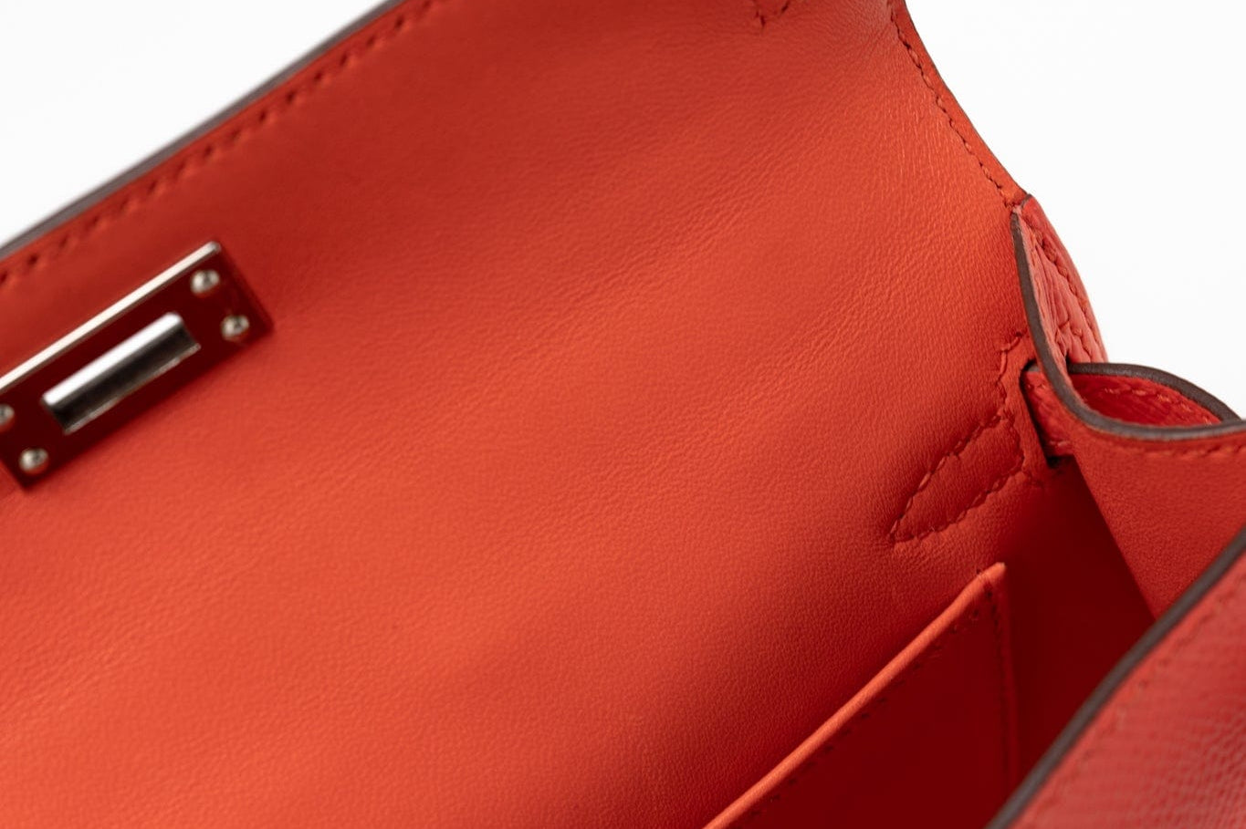 Hermes Handbag Hermes Kelly Mini II Rose Texas Veau Epsom Leather Palladium plated 2021 Z - Redeluxe