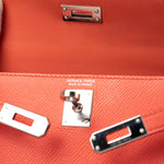 Hermes Handbag Hermes Kelly Mini II Rose Texas Veau Epsom Leather Palladium plated 2021 Z - Redeluxe