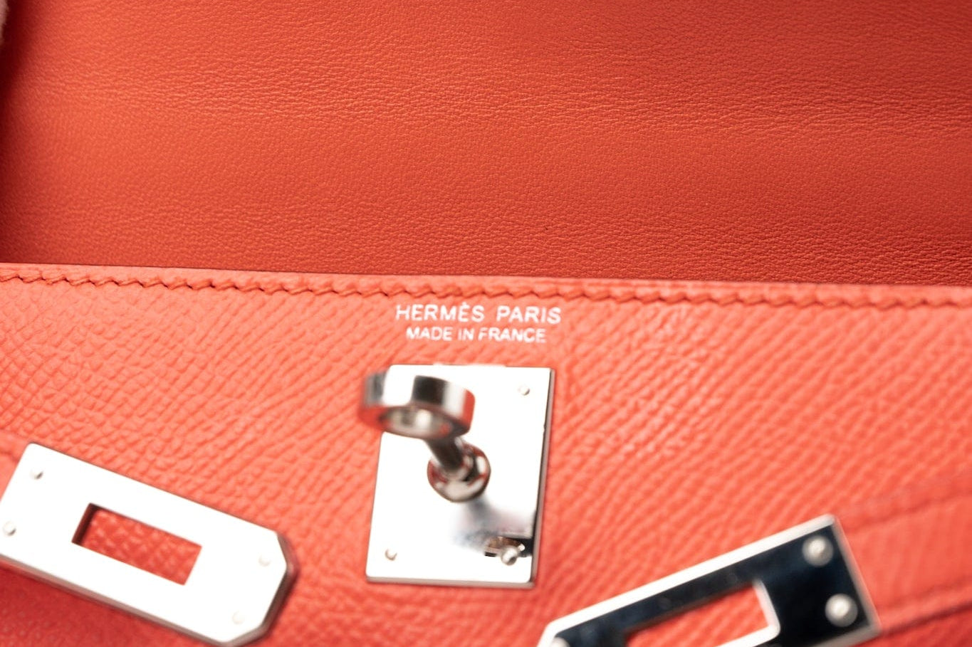 Hermes Handbag Hermes Kelly Mini II Rose Texas Veau Epsom Leather Palladium plated 2021 Z - Redeluxe