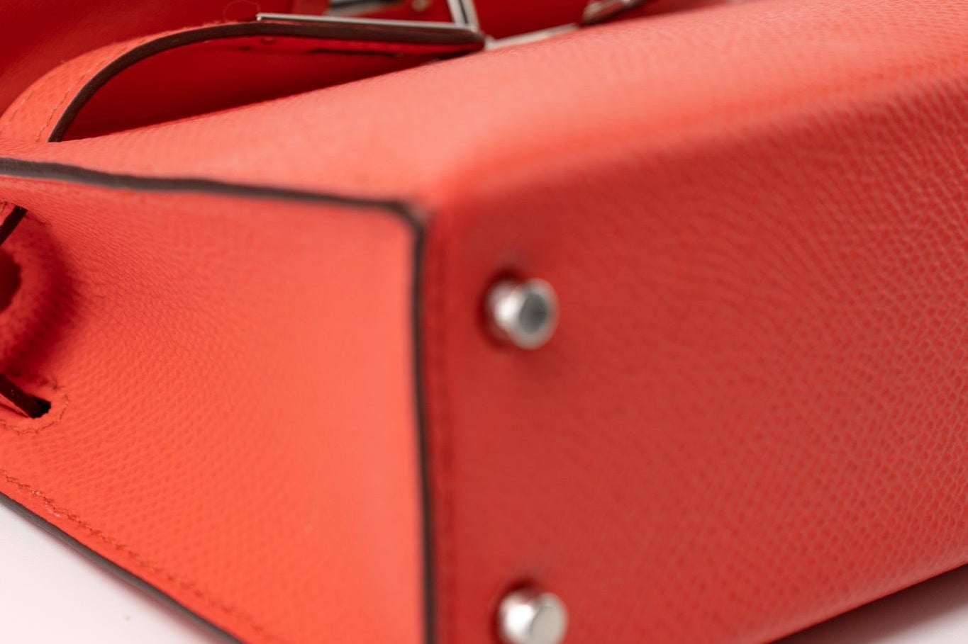 Hermes Handbag Hermes Kelly Mini II Rose Texas Veau Epsom Leather Palladium plated 2021 Z - Redeluxe