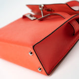 Hermes Handbag Hermes Kelly Mini II Rose Texas Veau Epsom Leather Palladium plated 2021 Z - Redeluxe