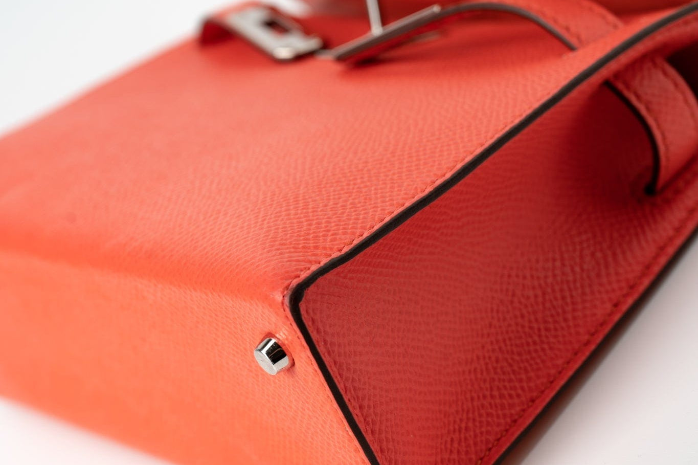 Hermes Handbag Hermes Kelly Mini II Rose Texas Veau Epsom Leather Palladium plated 2021 Z - Redeluxe