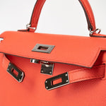 Hermes Handbag Hermes Kelly Mini II Rose Texas Veau Epsom Leather Palladium plated 2021 Z - Redeluxe