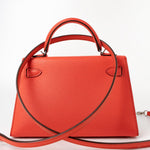 Hermes Handbag Hermes Kelly Mini II Rose Texas Veau Epsom Leather Palladium plated 2021 Z - Redeluxe