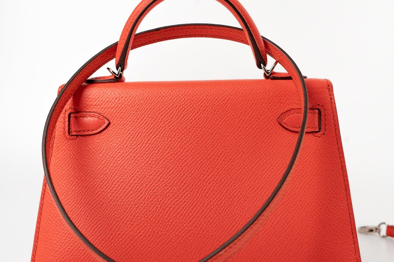 Hermes Handbag Hermes Kelly Mini II Rose Texas Veau Epsom Leather Palladium plated 2021 Z - Redeluxe