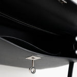 Hermes Handbag Hermes Kelly Sellier 25 Bleu Indigo Veau Epsom Leather Palladium Plated 2020 Y - Redeluxe