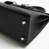 Hermes Handbag Hermes Kelly Sellier 25 Bleu Indigo Veau Epsom Leather Palladium Plated 2020 Y - Redeluxe
