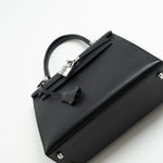 Hermes Handbag Hermes Kelly Sellier 25 Bleu Indigo Veau Epsom Leather Palladium Plated 2020 Y - Redeluxe