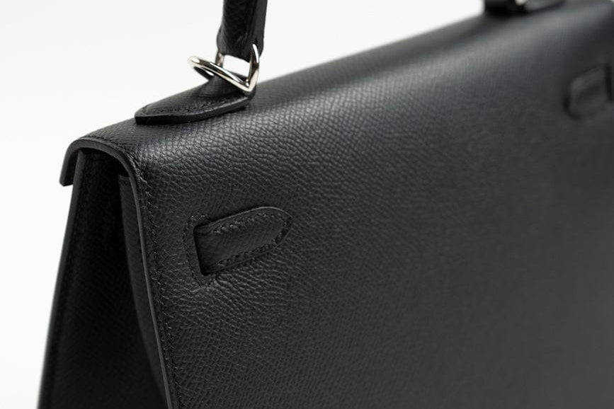 Hermes Handbag Hermes Kelly Sellier 25 Bleu Indigo Veau Epsom Leather Palladium Plated 2020 Y - Redeluxe