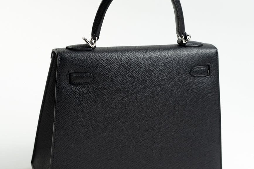 Hermes Handbag Hermes Kelly Sellier 25 Bleu Indigo Veau Epsom Leather Palladium Plated 2020 Y - Redeluxe