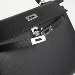 Hermes Handbag Hermes Kelly Sellier 25 Bleu Indigo Veau Epsom Leather Palladium Plated 2020 Y - Redeluxe
