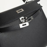 Hermes Handbag Hermes Kelly Sellier 25 Bleu Indigo Veau Epsom Leather Palladium Plated 2020 Y - Redeluxe