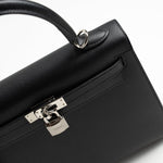 Hermes Handbag Hermes Kelly Sellier 25 Bleu Indigo Veau Epsom Leather Palladium Plated 2020 Y - Redeluxe