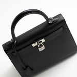 Hermes Handbag Hermes Kelly Sellier 25 Bleu Indigo Veau Epsom Leather Palladium Plated 2020 Y - Redeluxe