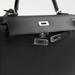 Hermes Handbag Hermes Kelly Sellier 25 Bleu Indigo Veau Epsom Leather Palladium Plated 2020 Y - Redeluxe